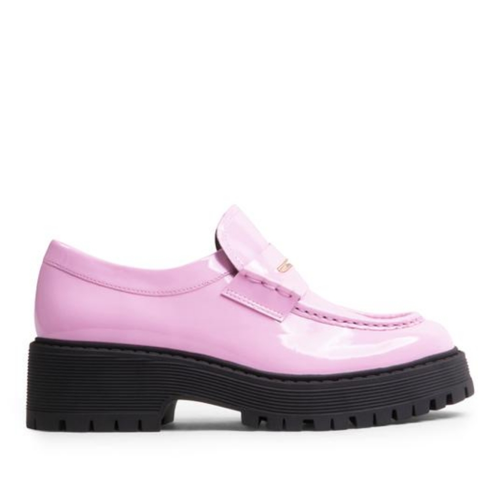 Steve Madden "Malvern" pink patent chunky loafer - Picture 2 of 7